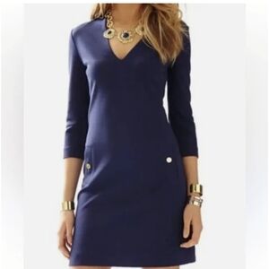 Lilly Pulitzer Navy Textured Dress